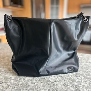 🖤LUG Plunge Satin Luxe VL Carry-All Crossbody Bag in Black 🖤